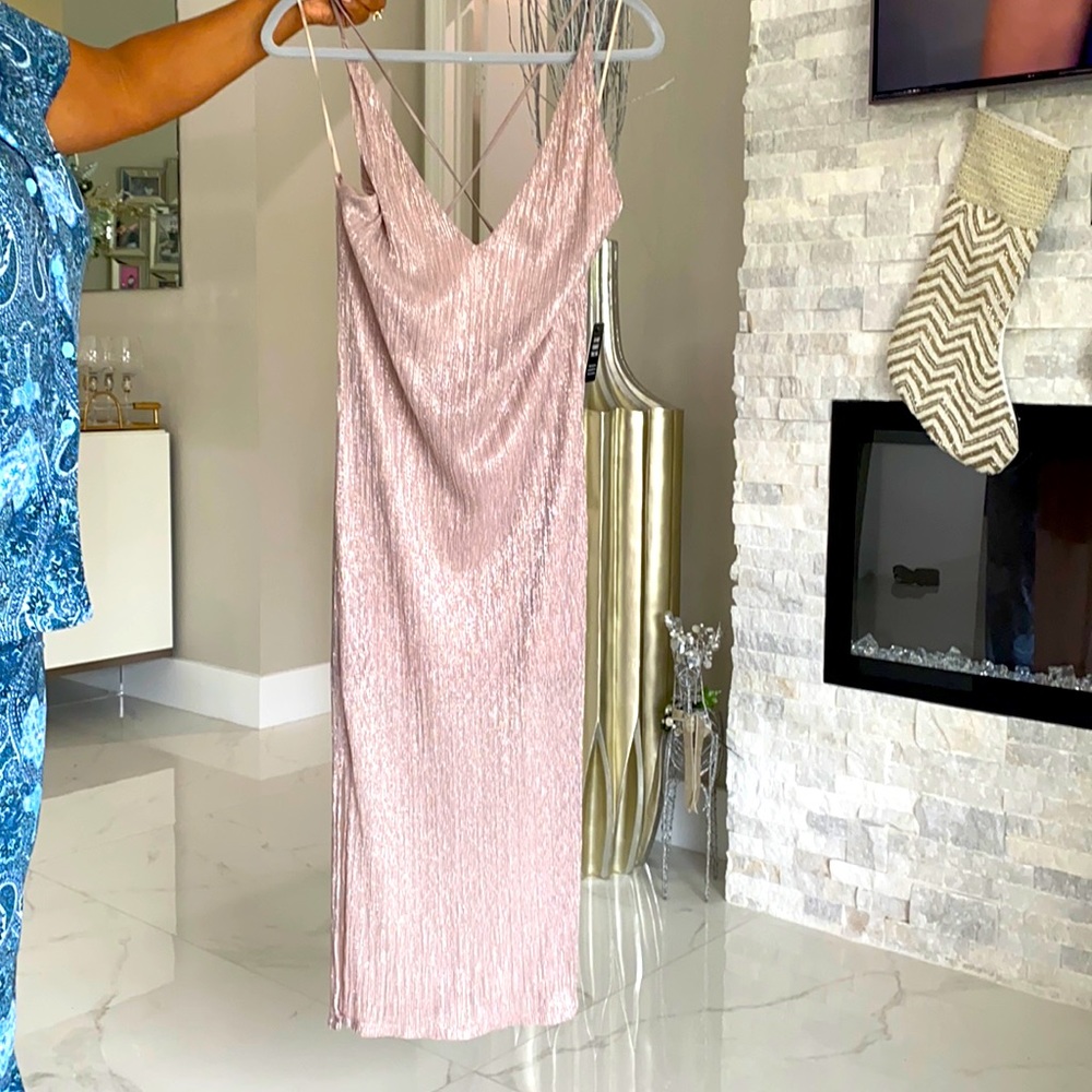 Express dress good for any event champagne color